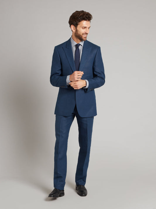 Carlyle Suit - Rich Blue Linen