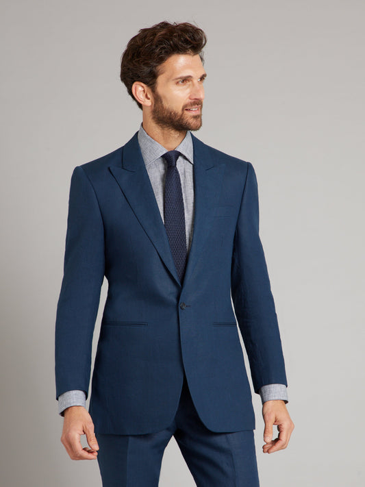 Carlyle Suit - Rich Blue Linen