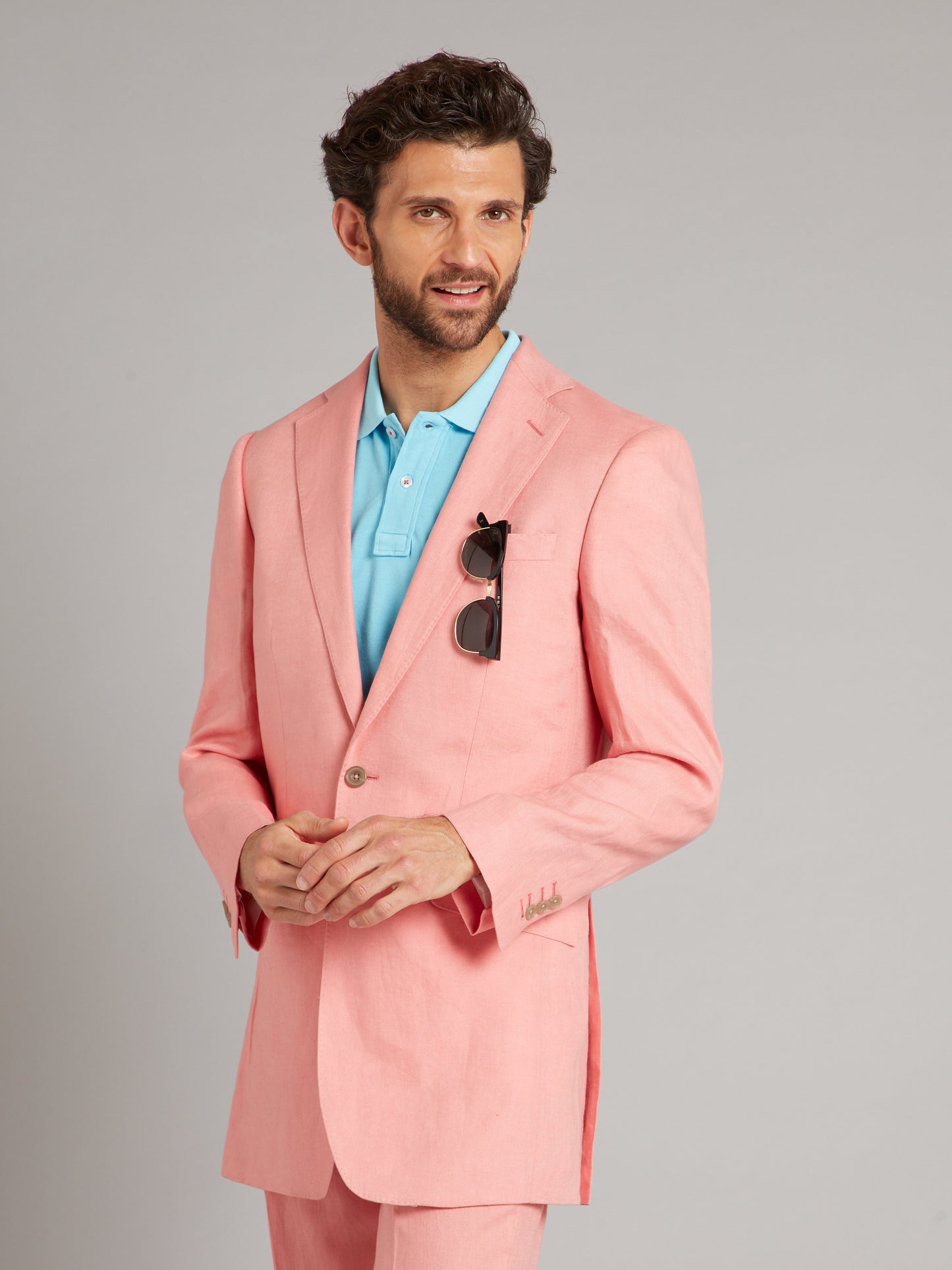 Eaton Jacket Linen - Dusky Pink