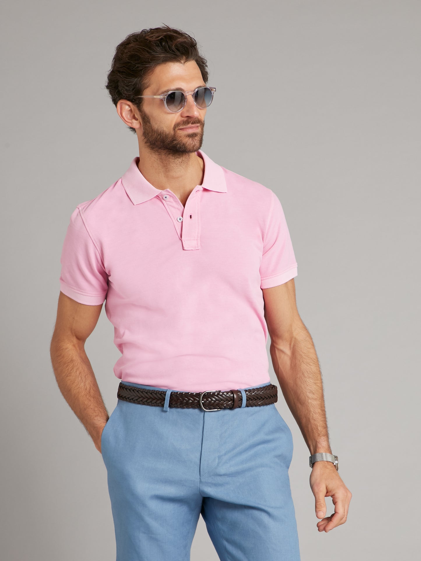 Polo Shirt, Pique - Pink