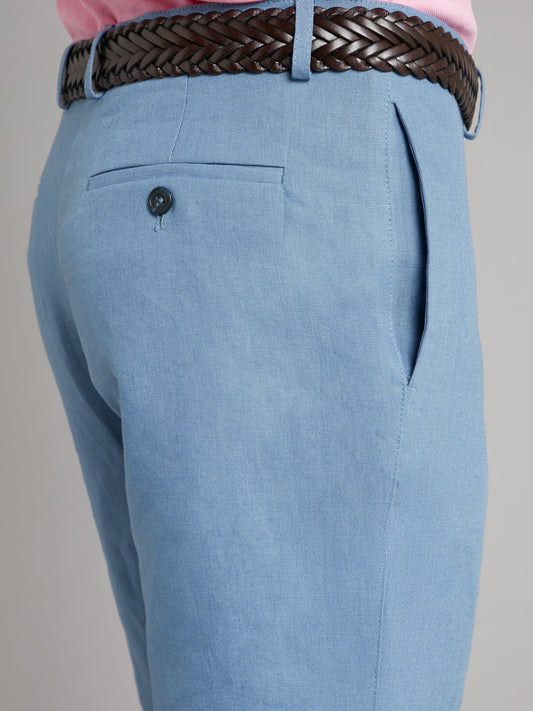 Classic Fit Shorts - Blue Linen