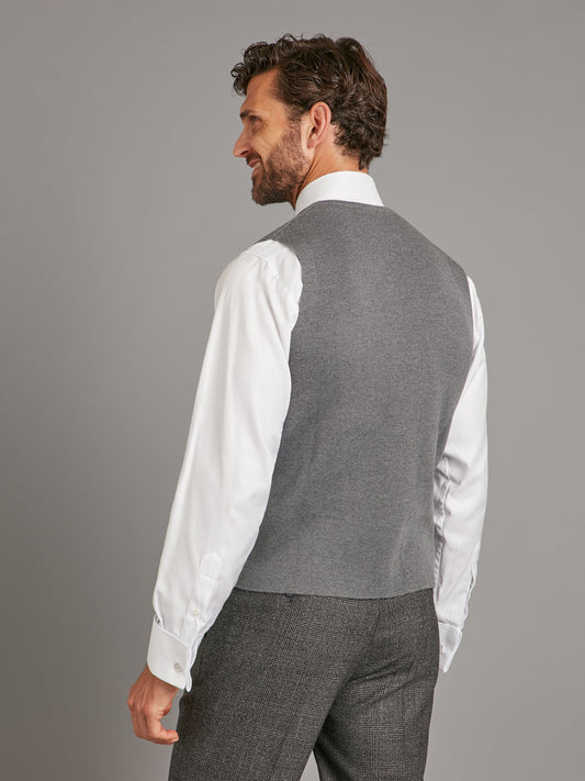 Fine Merino Wool Waistcoat - Derby Grey
