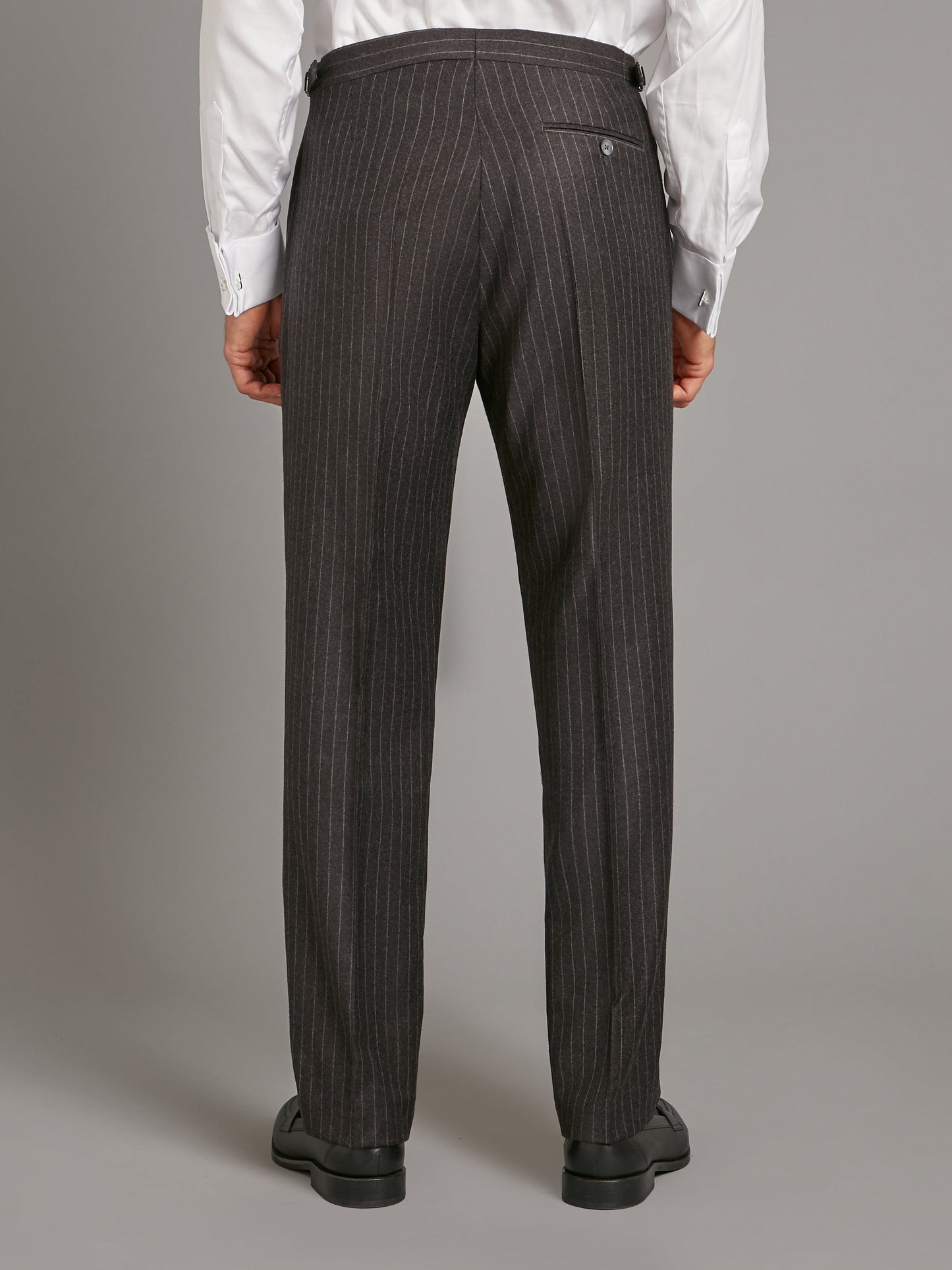 Cadogan Suit Flannel - Chalk-stripe Charcoal