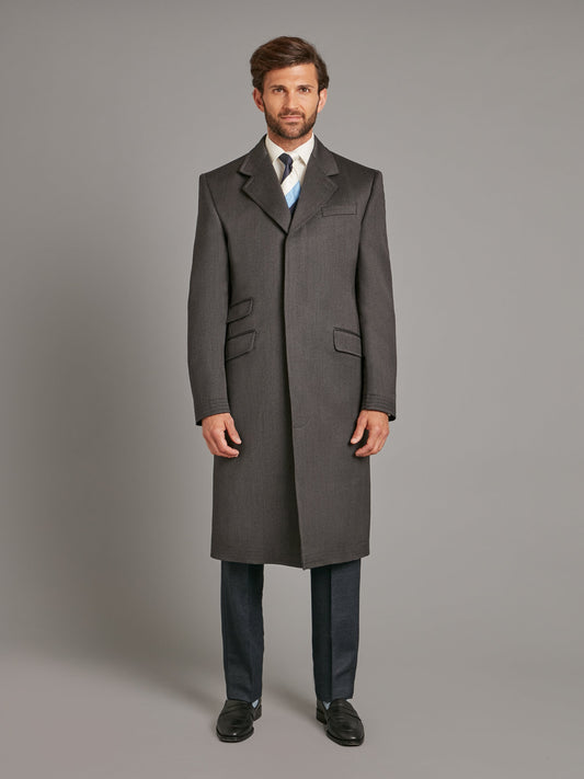Covert Coat, Covert Collar - Grey