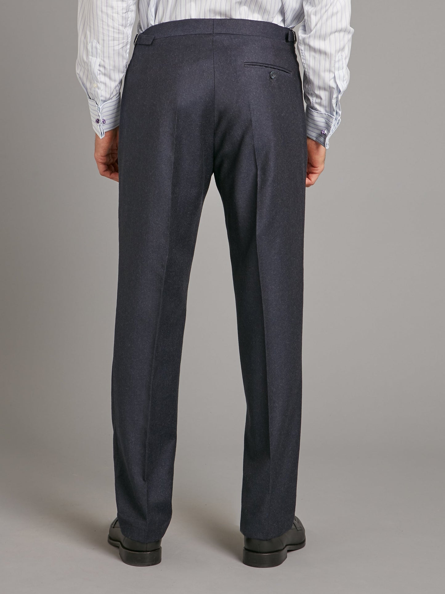 Pleated Suit Trousers - Navy Flannel