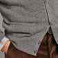 Button Down Cardigan with Collar - Derby Grey
