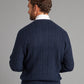 Cashmere Cable Crew Neck Jumper - Navy
