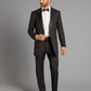 Luxury Carlyle Dinner Suit Loro Piana - Black
