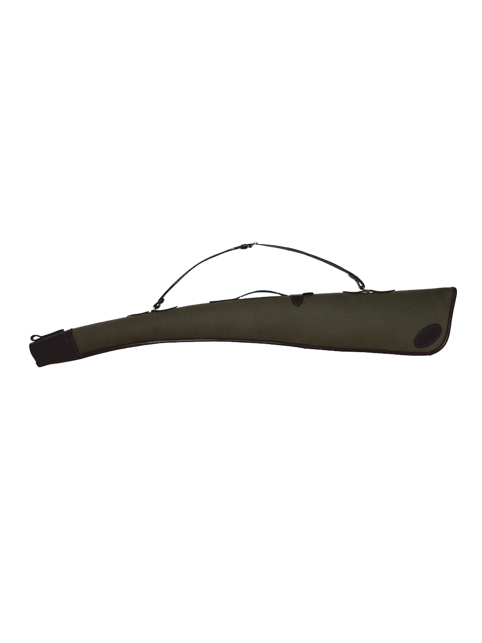 Canvas and Leather Single Gun Slip, Green