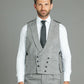Double Breasted Wool Waistcoat - Prince of Wales