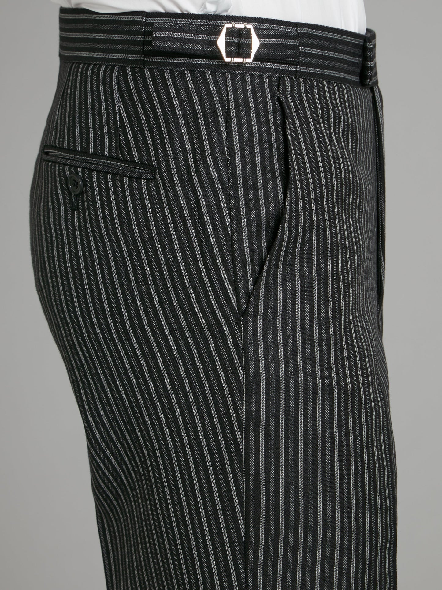 Flat Front Morning Trousers - Classic Striped