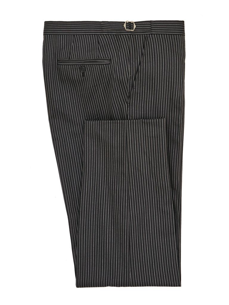 Flat Front Morning Trousers - Classic Striped