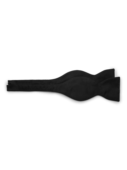 Luxury Silk Bow Tie, Self Tie - Black
