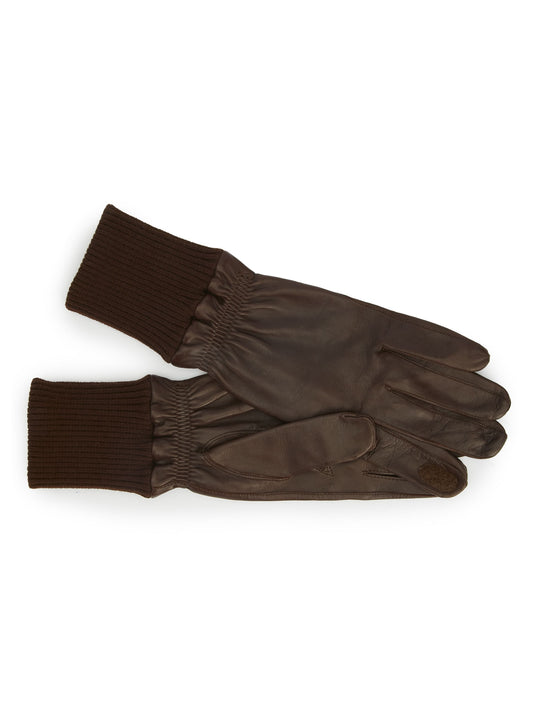 Mens Leather Shooting Gloves - Brown