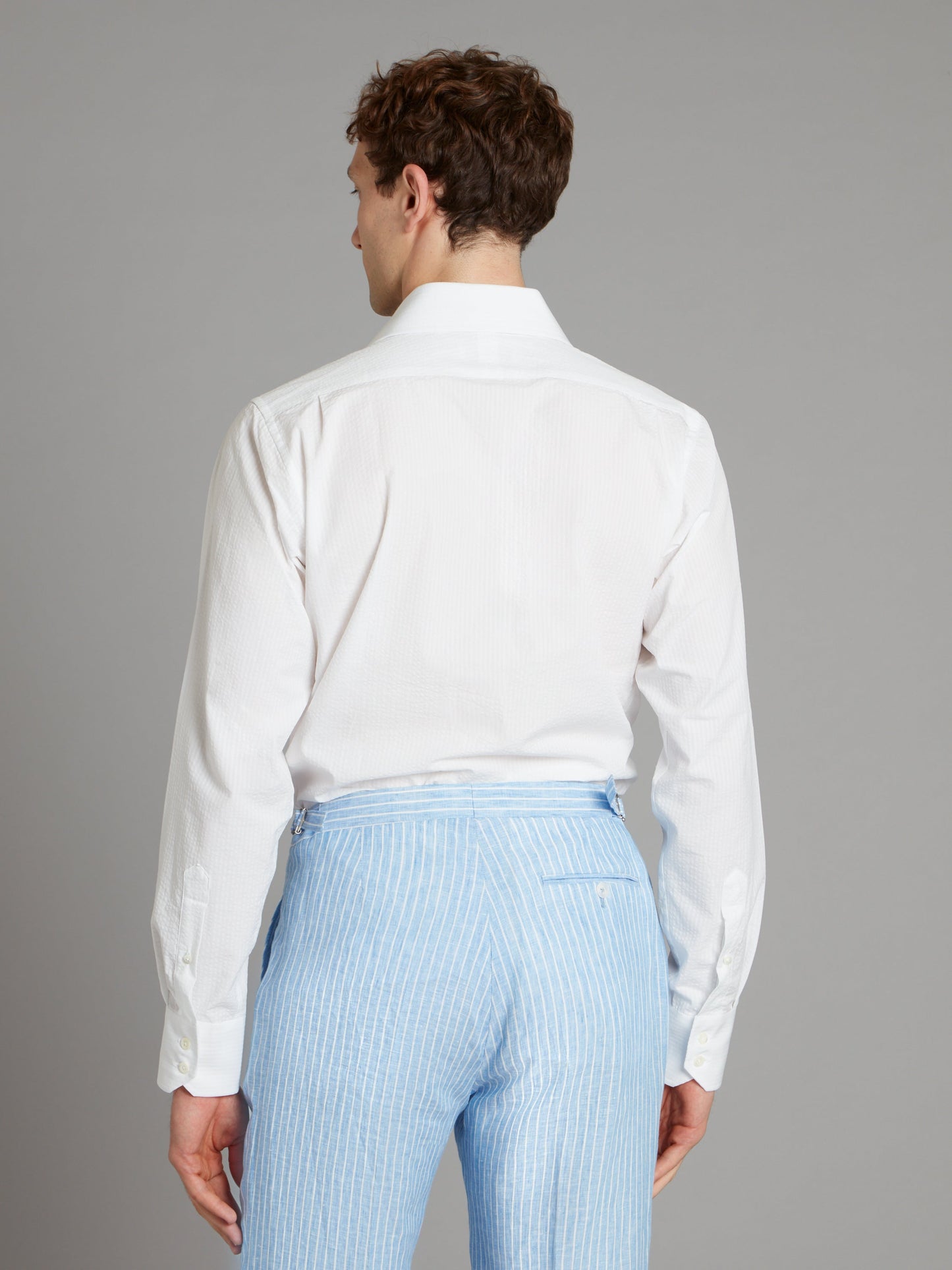 Regular Fit shirt - Seersucker White