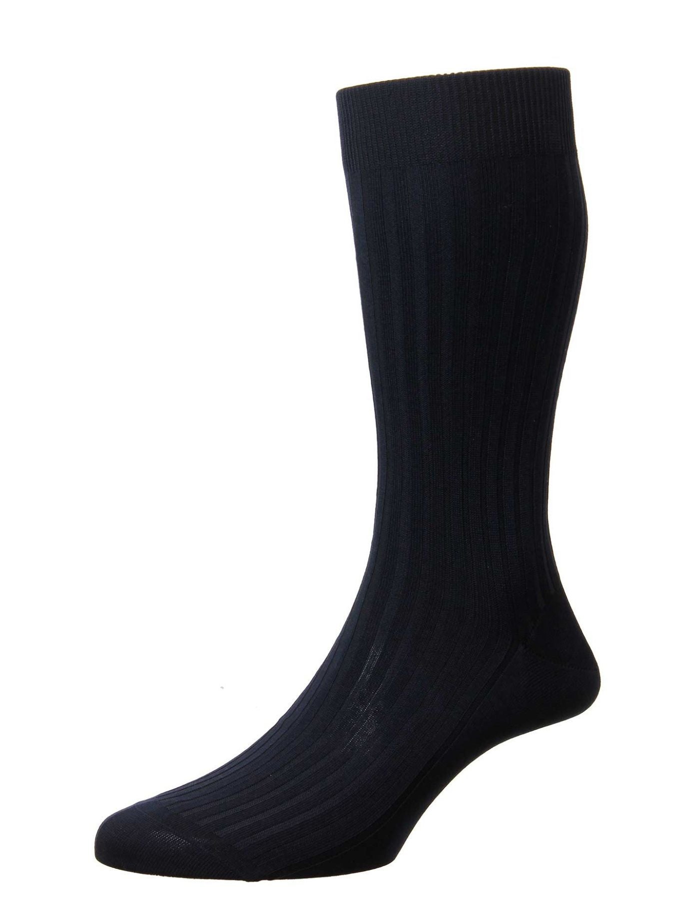 Short Pantherella Cotton Socks - Black