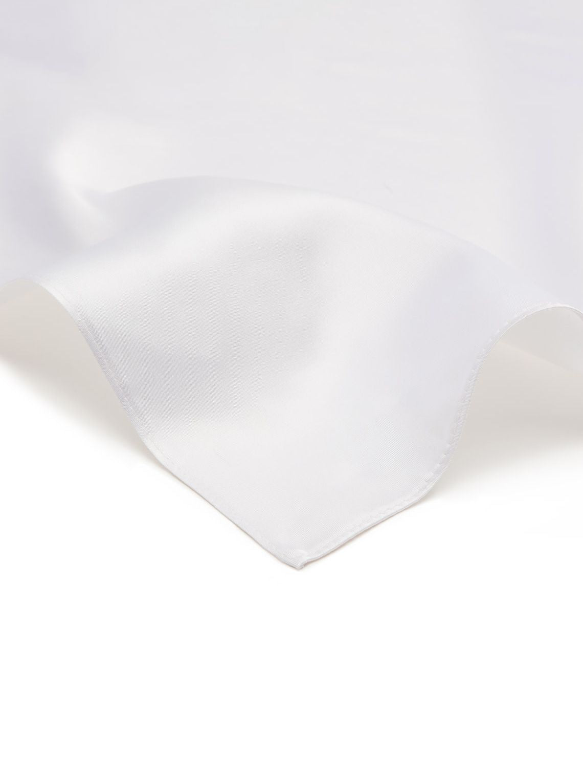 Silk Twill Handkerchiefs, Plain White