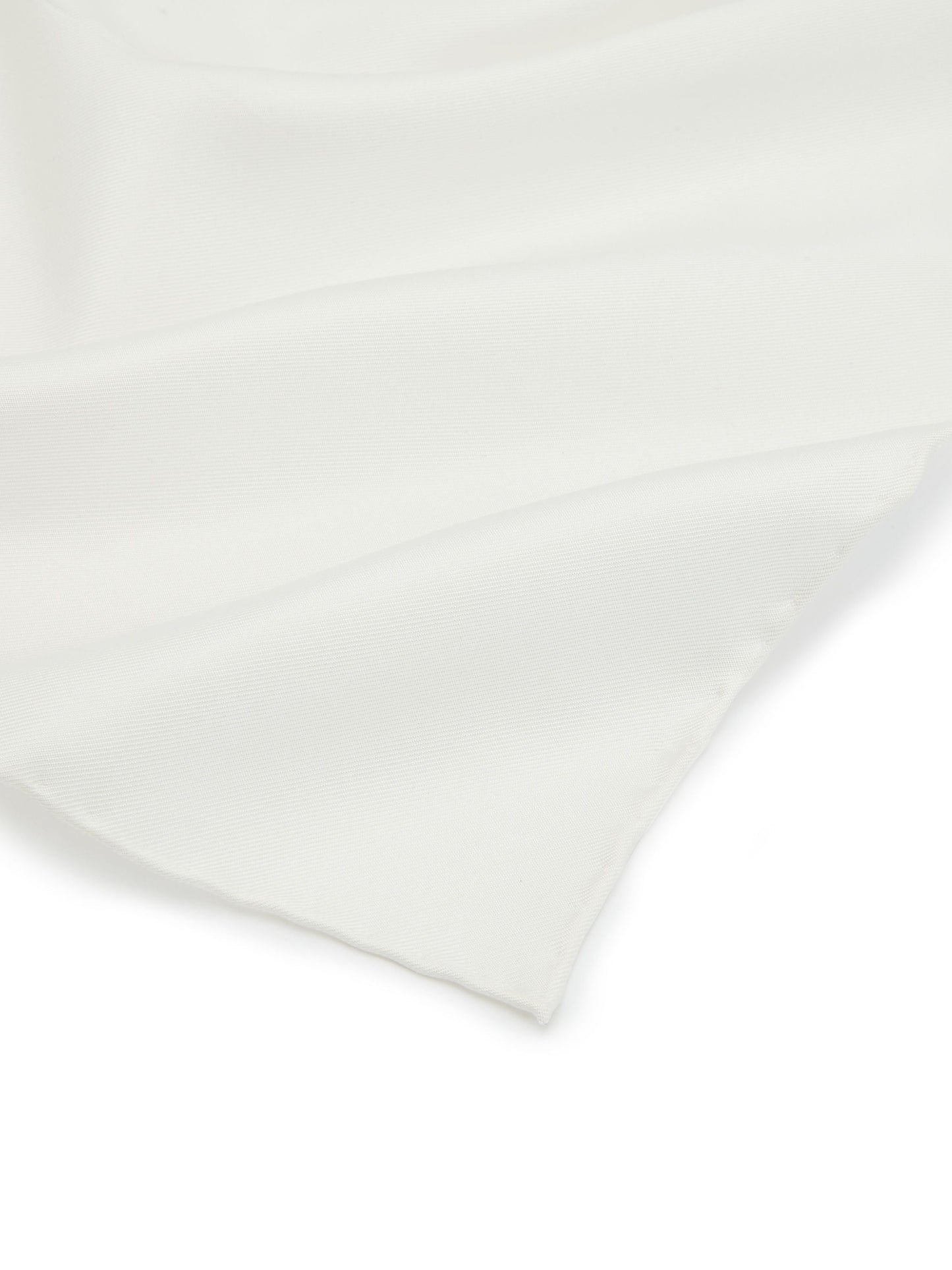 Hand Finished Silk Handkerchief - White