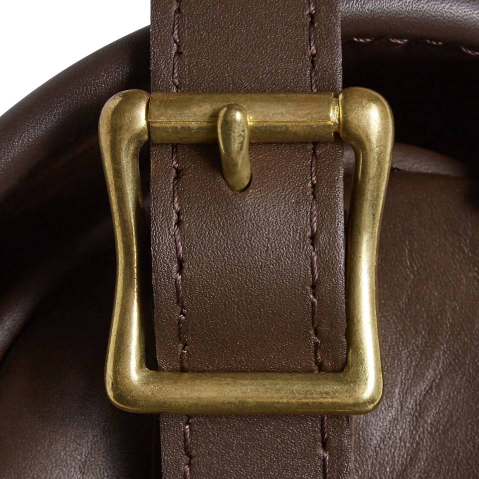 Best Leather Cartridge Bag - Dark Brown