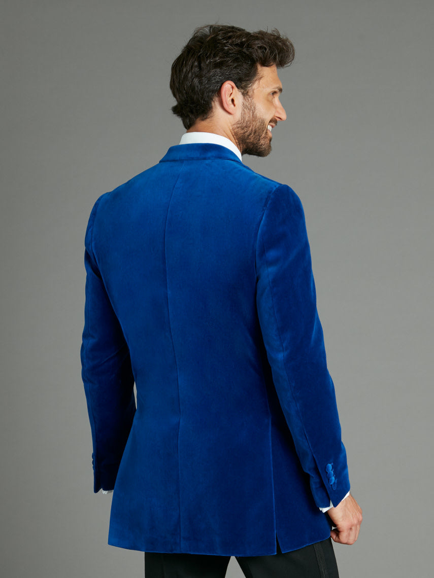 Oliver Brown blue velvet dinner jacket