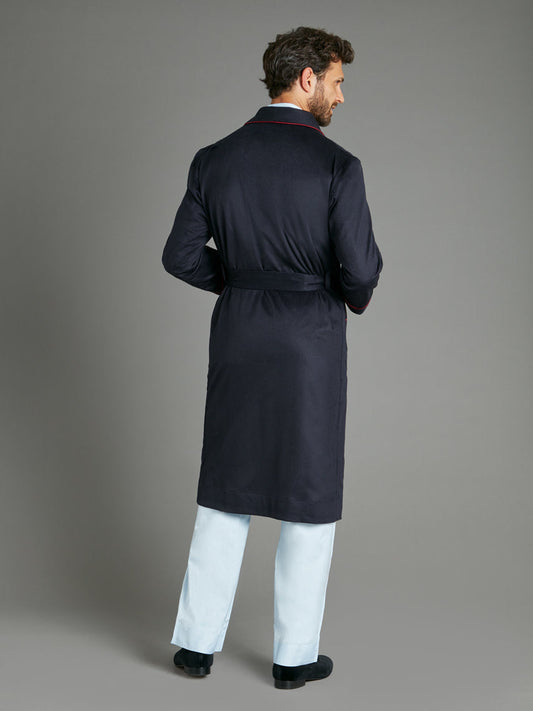 Dressing Gown - Cashmere Navy