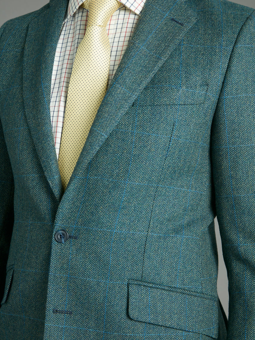 Oliver Brown Eaton averon tweed jacket - front jacket details