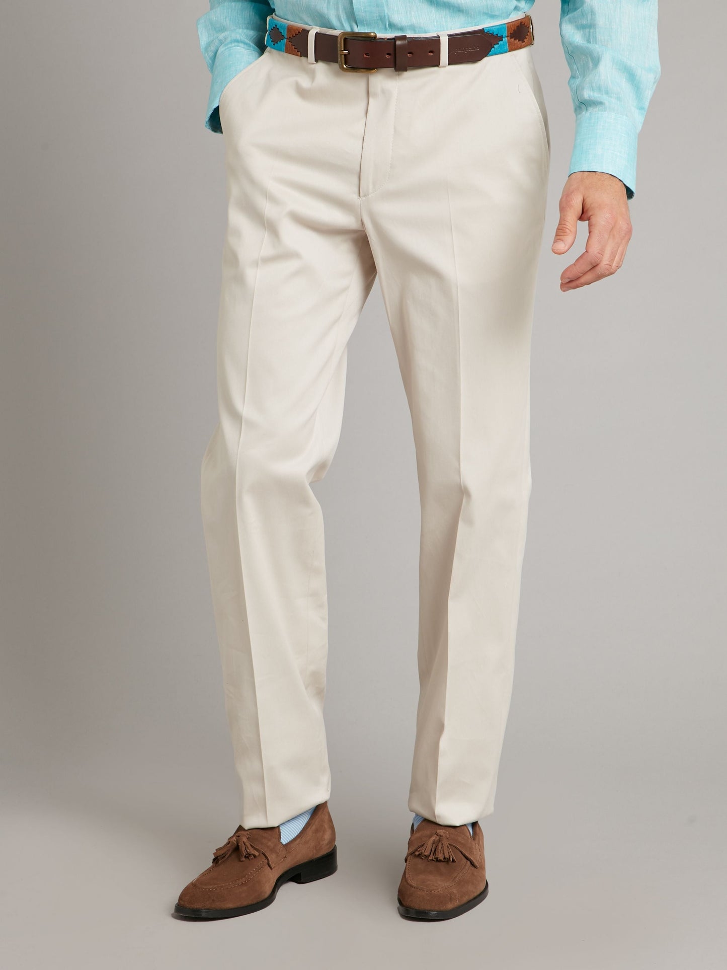 Stretch Chino Trousers - Stone