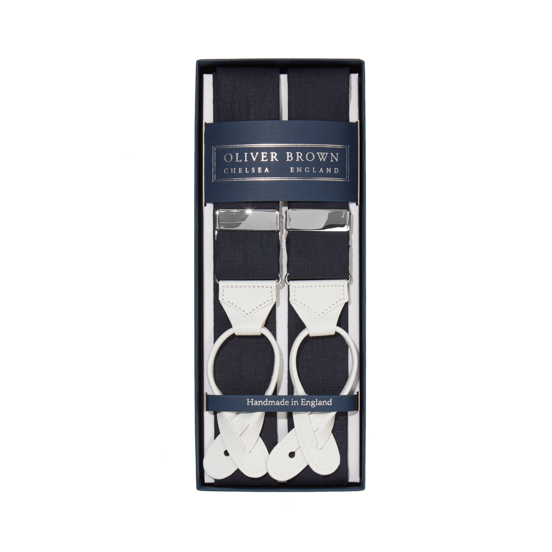 Linen Braces - Navy