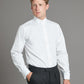 Mandarin Collar Cotton Shirt - White