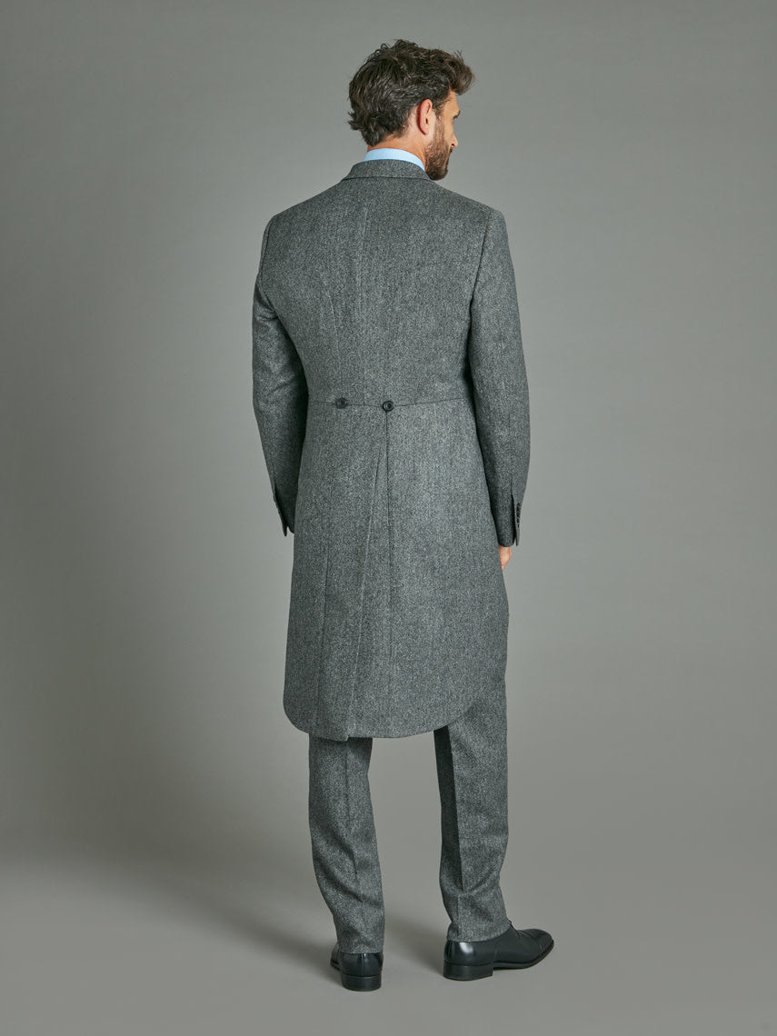 Oliver Brown mid-grey morning suit - back details