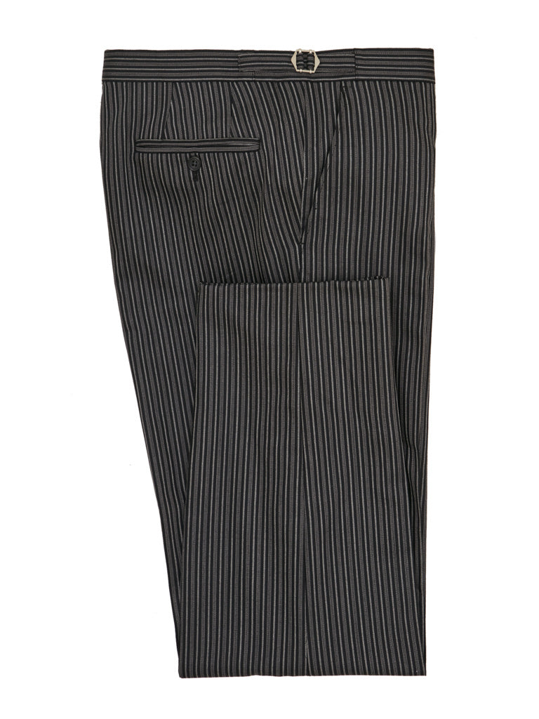 Pleated Morning Trousers - Classic Striped