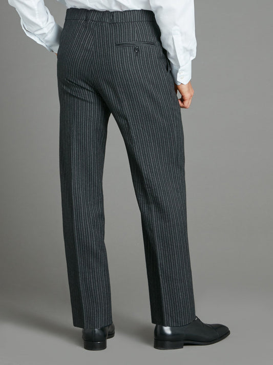 Pleated Morning Trousers - Classic Striped