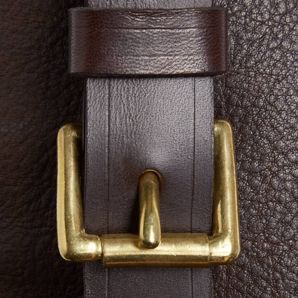 Single Mottled Leather Gun Slip - Brown