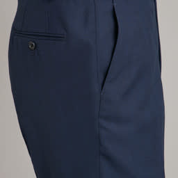 Pleated Suit Trousers - Pick and Pick Rich Blue
